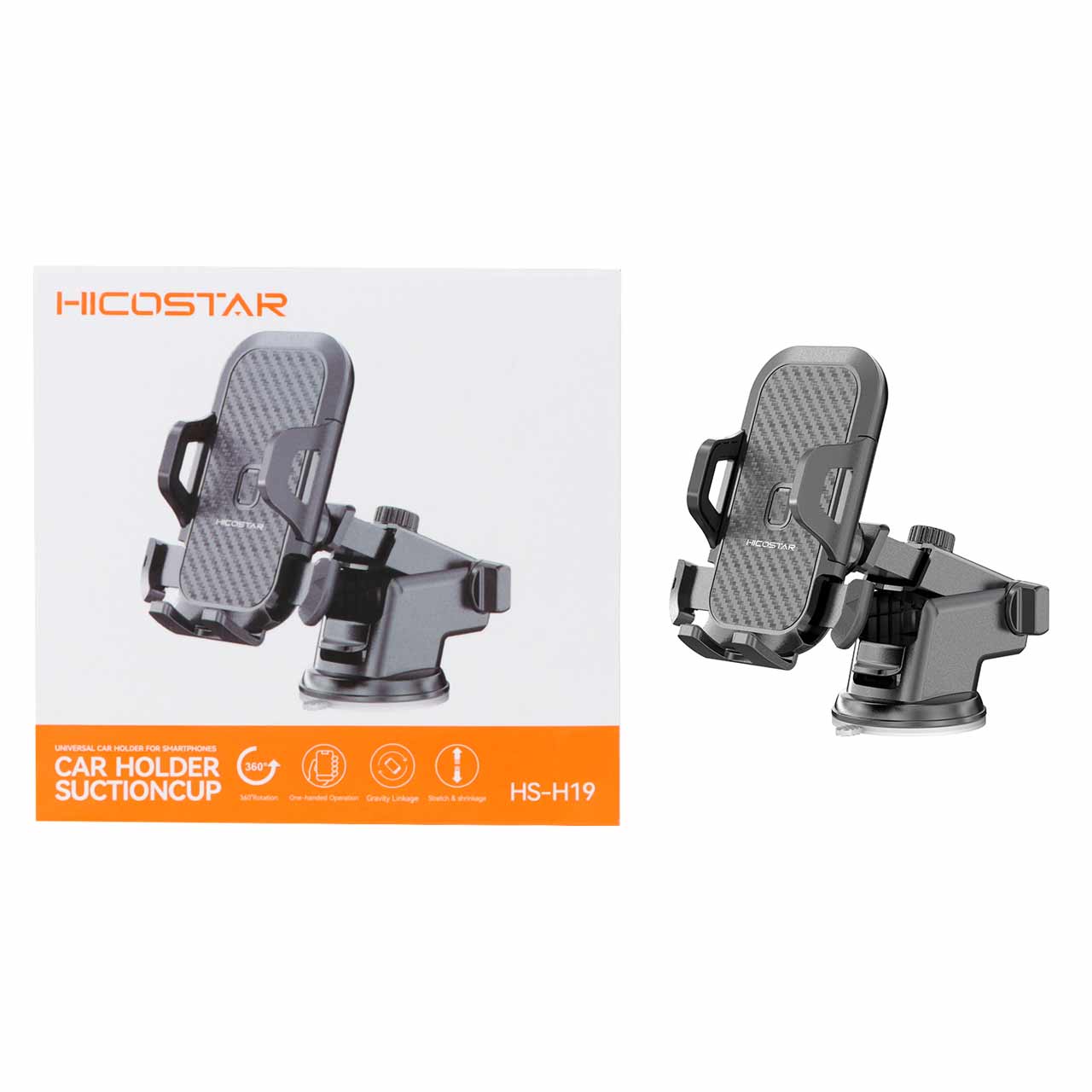 هولدر گوشی موبایل پایه دار Hicostar مدل HS-H19 - مشکی